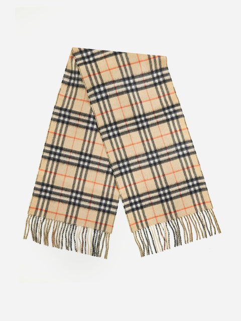 Check cashmere scarf