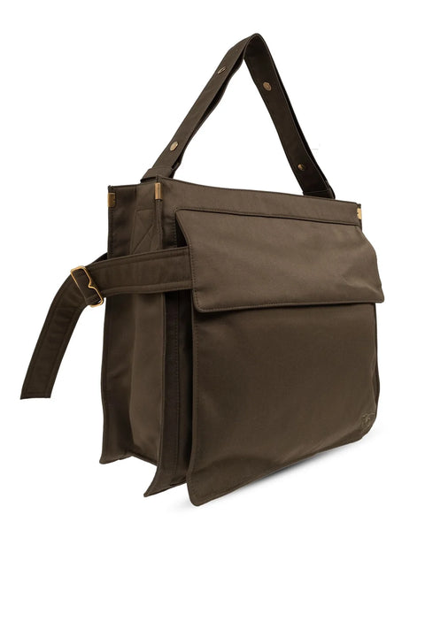 Foldover-Top Trench Shopper Bag