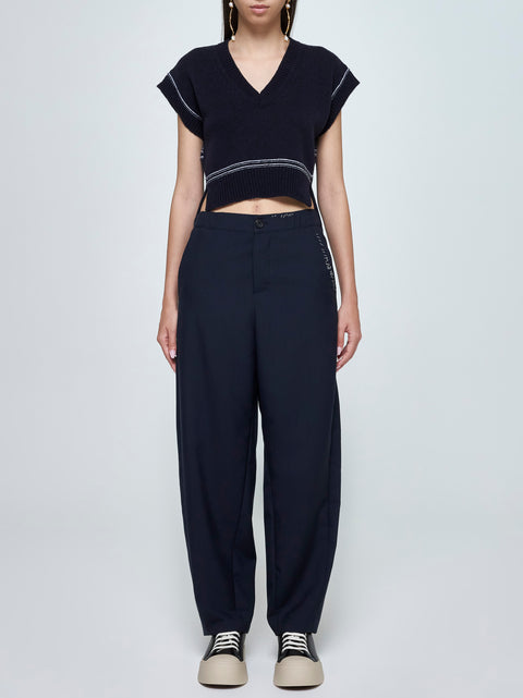 Wool asymmetric top