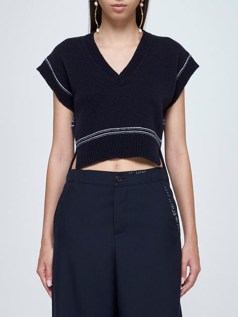 Wool asymmetric top