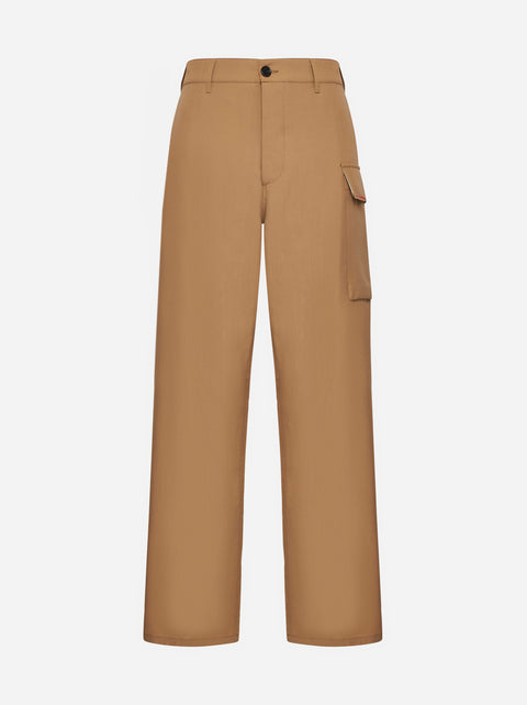 Wool cargo trousers