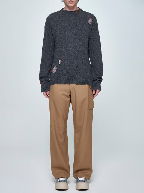 Wool cargo trousers