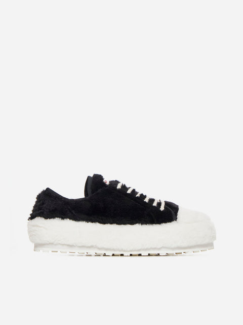 Faux fur sneakers