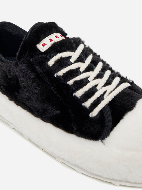 Faux fur sneakers