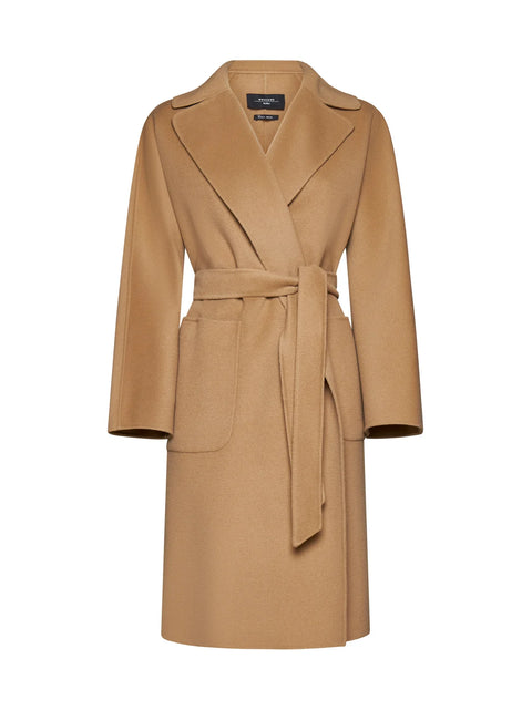 Weekend Max Mara Belted Long-Sleeved Coat