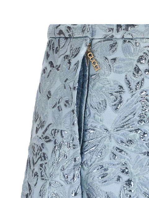 Butterflies Brocade Midi Skirt