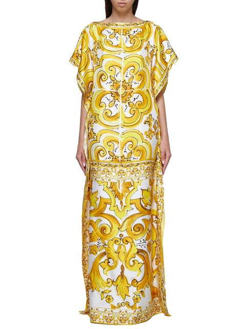 Majolica Printed Twill Caftan