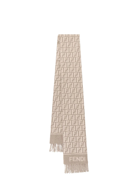 FF Jacquard Fringed Scarf