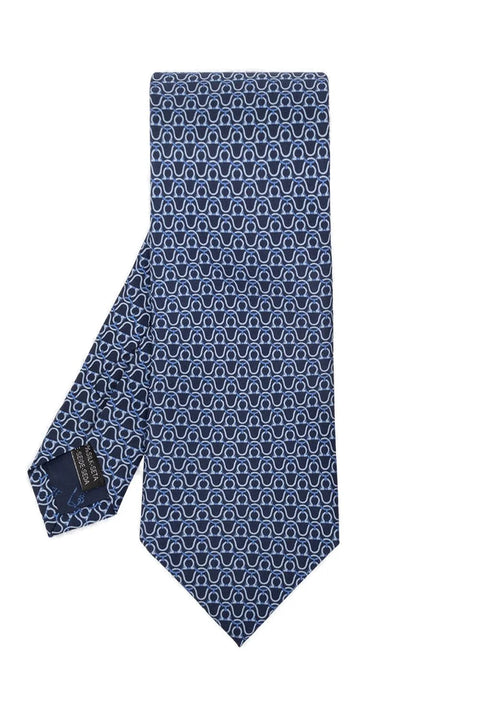 Gancini Logo Printed Tie