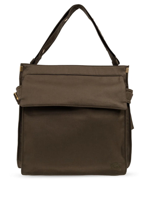 Foldover-Top Trench Shopper Bag