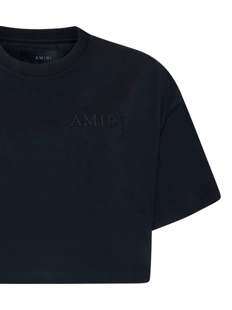 Amiri Logo Embroidered Cropped T-Shirt