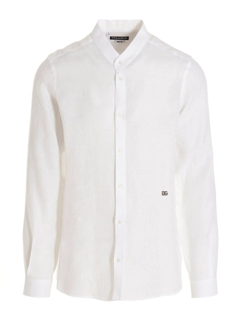 Logo-Plaque Long-Sleeved Buttoned Shirt