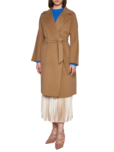 Weekend Max Mara Belted Long-Sleeved Coat