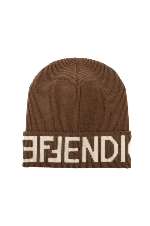 Logo Intarsia Knitted Beanie