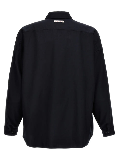 Patch-Pocketed Long-Sleeved Shirt