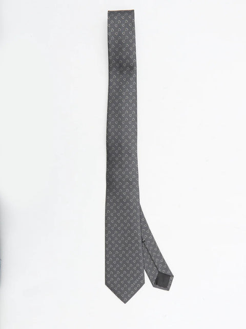 Silk Tie With Horsebit