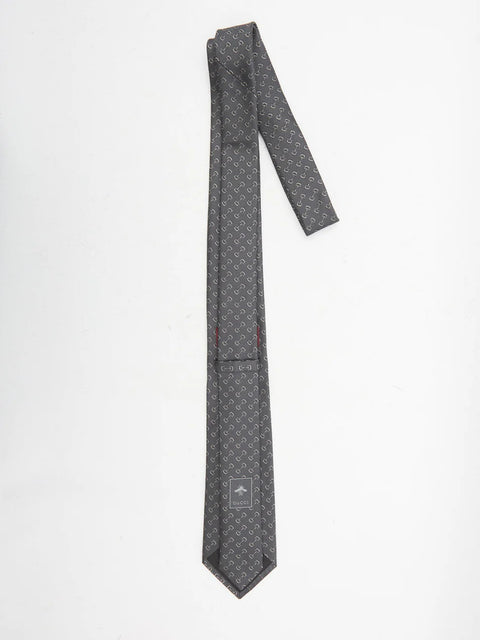 Silk Tie With Horsebit